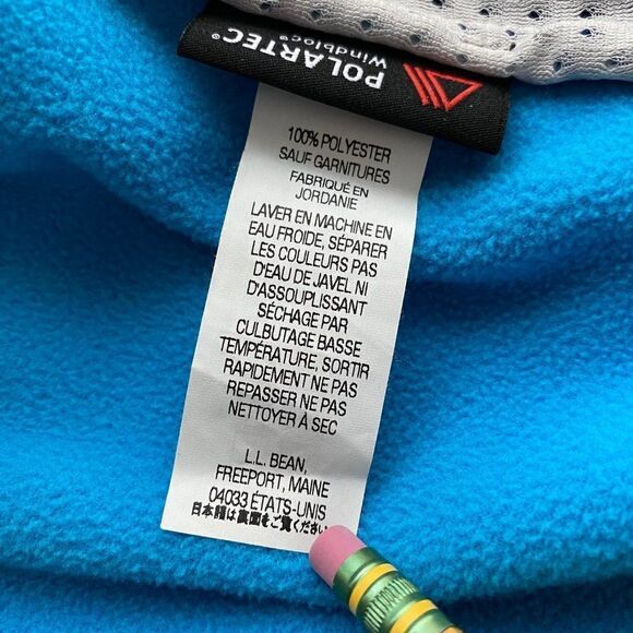 L.L. Bean Polartec Windbloc Blue Zip Up Athletic Jacket SZ S - Picture 12 of 15